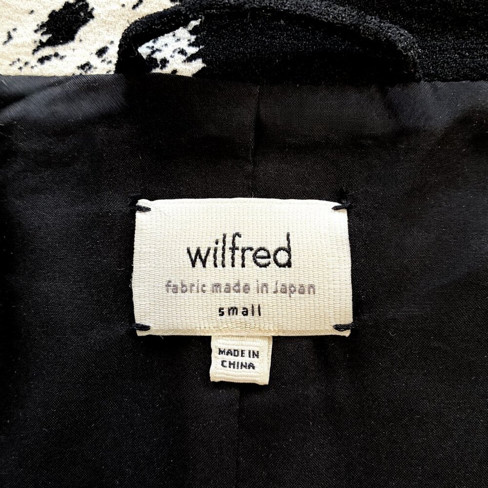 Wilfred Black&White Abstract Print Double-Breasted Summer Trench Jacket - Picture 5 of 6